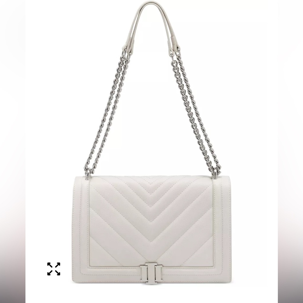 INC Ajae Flap White crossbody